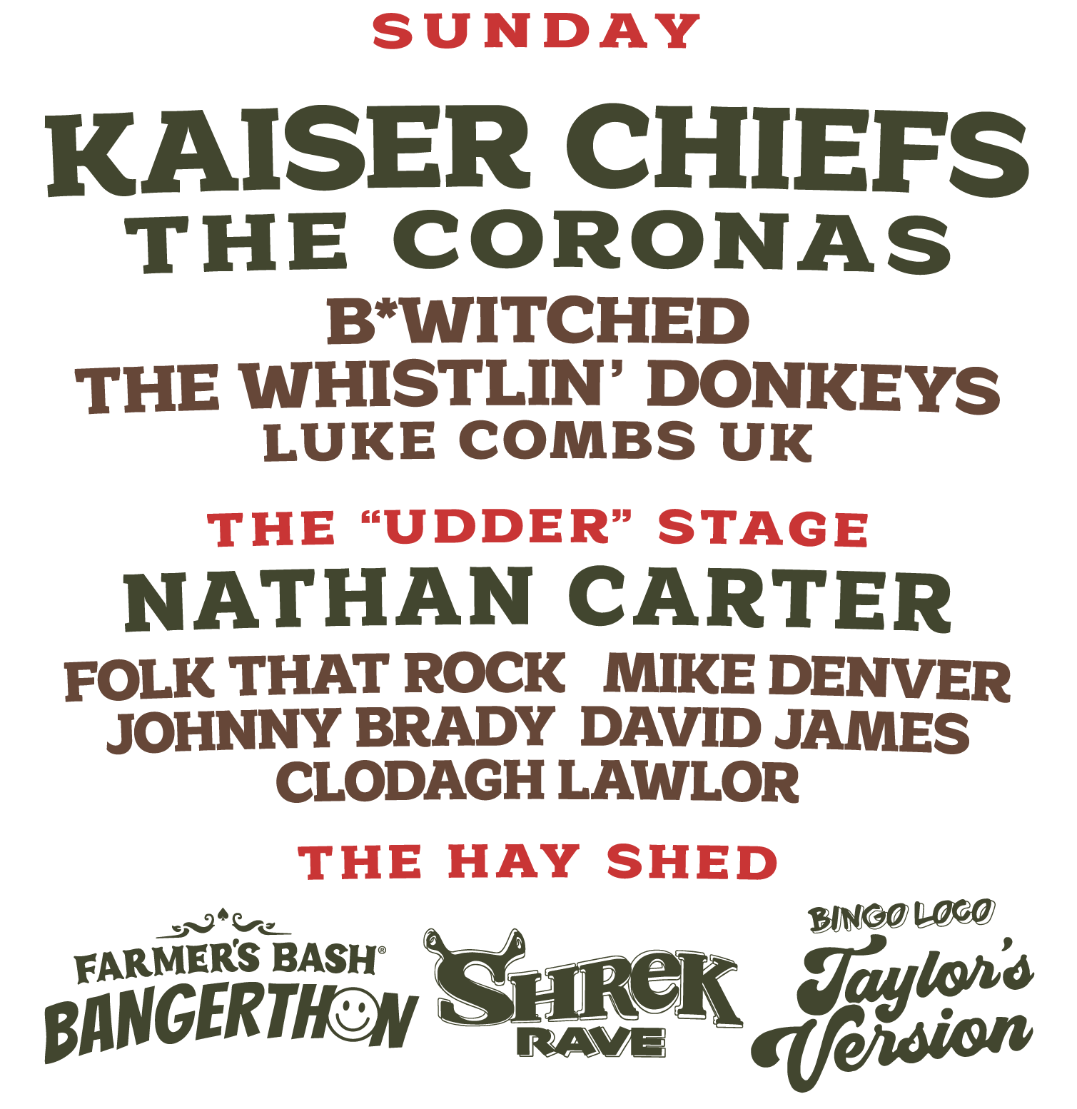 Lineup Sunday